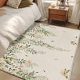 thumbnail image 4 of Area Rugs for Living Room Bedroom, Watercolor Floral 4'x6' Rug Washable Carpet Runner Indoor Outdoor, Spring Leaves Flowers Botanical Beige Non Slip Accent Floor Mats Rug for Kitchen, Office, 4 of 8