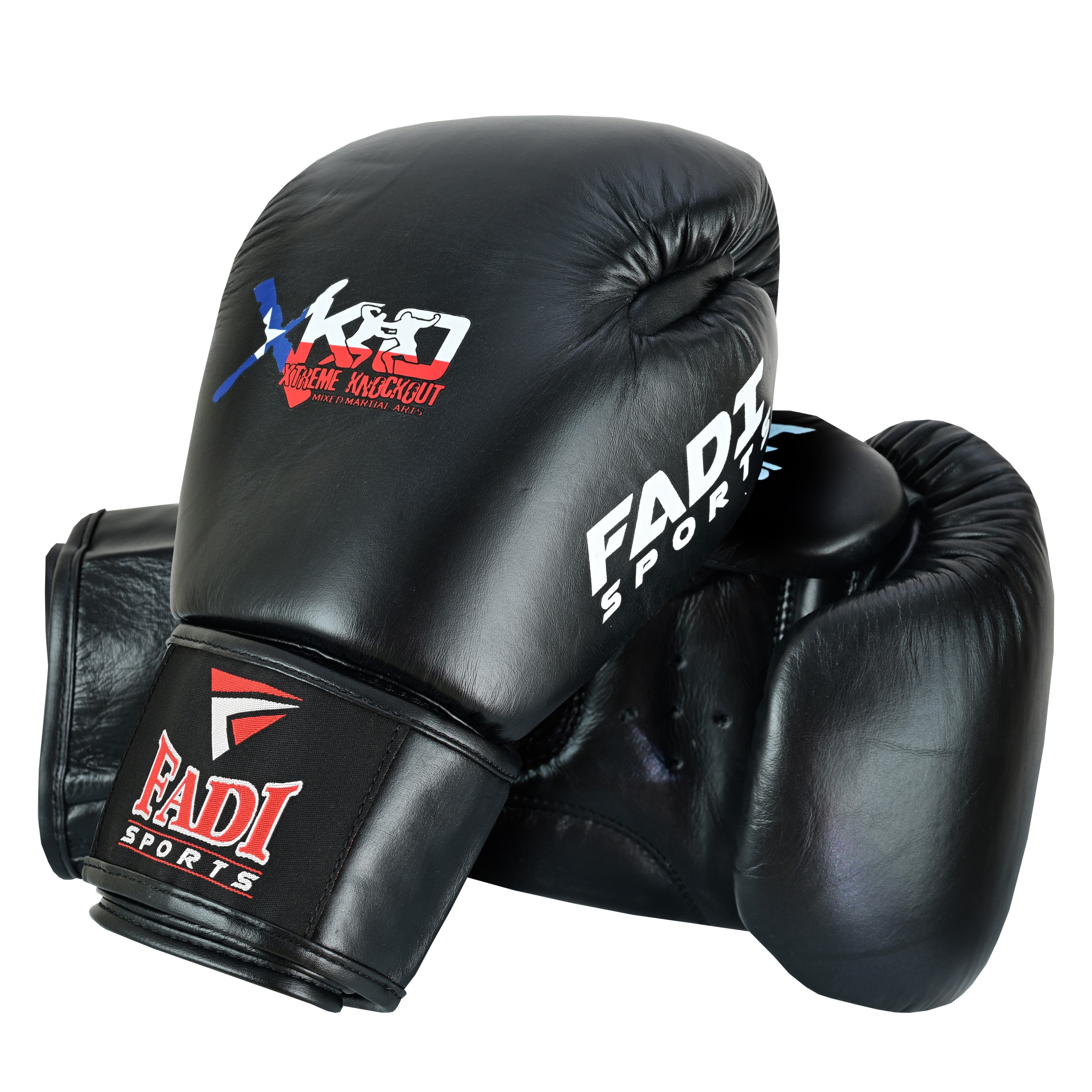 Fadi Sports Presents Xtreme Knockout (XKO) Boxing Gloves Made of Cowhide leather Black - 16 oz