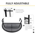 thumbnail image 4 of Outsunny Adjustable Balcony Hanging Railing Table, Metal Mounting Mini Wall Desk Storage Rack, Outdoor Flower Stand Serving Table Half Round, Black, 4 of 10
