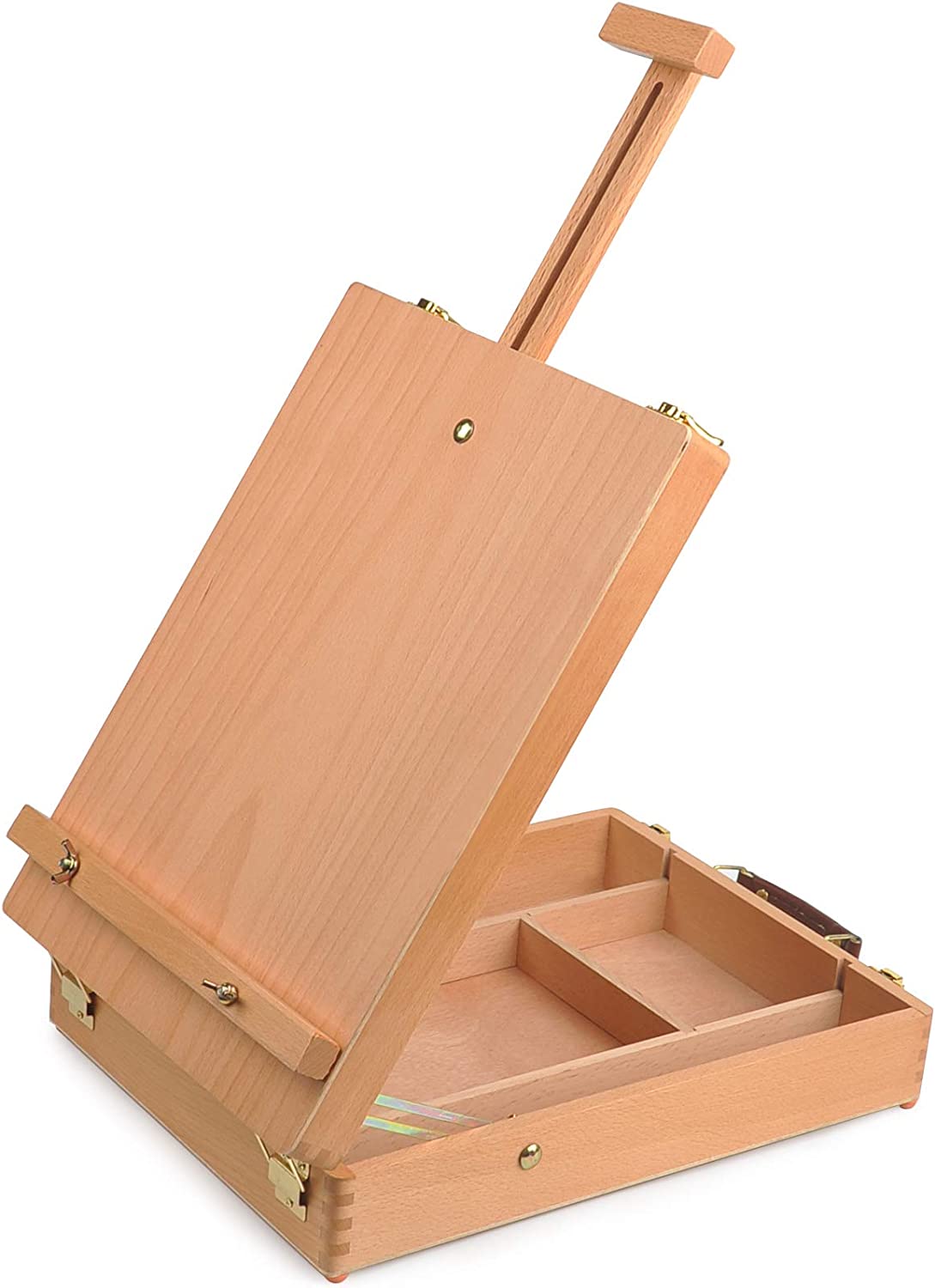 Quickdraw Wooden Tabletop Easel & Paint Storage Box - Portable Artist Organizer