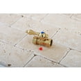 thumbnail image 2 of Kingston Brass CC44152 1/2-Inch FIP x 1/2-Inch or 7/16-Inch Slip Joint Quarter-Turn Straight Shut-Off Valve in Polished Brass, 2 of 5