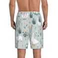 thumbnail image 3 of Easygdp Goose and Doodle Flowers Men's Short Pajama Pants, Sleep Shorts, Household Pants, Casual Pants with Pockets - 3X-Large, 3 of 9