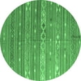 thumbnail image 1 of Ahgly Company Indoor Round Oriental Emerald Green Traditional Area Rugs, 6' Round, 1 of 4