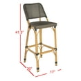 thumbnail image 6 of Safavieh Deltana Indoor/Outdoor Transitional Rattan Bar Stool, 6 of 8