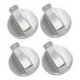 thumbnail image 4 of HEALEEP 4Pcs Zinc Alloy Stove Knobs Silver Round for Range Replacement and Burner Control, 4 of 8