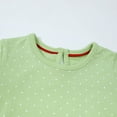 thumbnail image 6 of HILEELANG Toddler Girls Short Sleeve Dress Cotton Casual Green Dot Bunny Applique Jersey Shirt Playwear Dresses 4T, 6 of 6