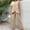 *Beige, variant on ClodeEU Women's Asymmetric Two Piece Casual Set ,Loose Fit Short Sleeve Round Neck Tops and Wide Leg Pant Beige,Womens Plus XL