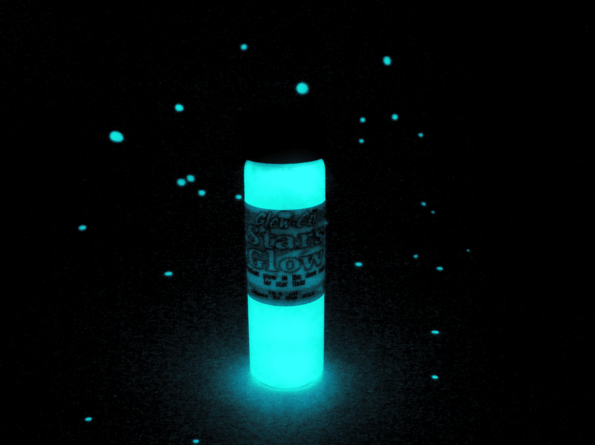 Glow On Super Phosphorescent Paint, Stars Glow, White Color and Aqua Glow Paint, Large 18.4 ml Vial