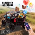 thumbnail image 4 of Xuanlur 24V Ride On Toys for Big Kids, Electric Off-Road UTV Truck with Remote Control, Kids Ride on Cars for Boys Girls, LED, Power Display, Efficiency Battery, 4X100 Motors, Music, Blue, 4 of 8