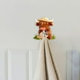 thumbnail image 4 of TIELUTT Cute Cow Wall Hooks For Entryway Coat Hat Key Organizer Durable Backing String Light Hooks Suction Hook Ceiling Hooks for Lights Wall Hook Heavy Duty Outdoor Large Cat Backpack Holds 20lbs Or, 4 of 6