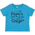 thumbnail image 3 of Inktastic Papa's Little Girl with Hearts Flower and Butterfly Girls Baby T-Shirt, 3 of 5