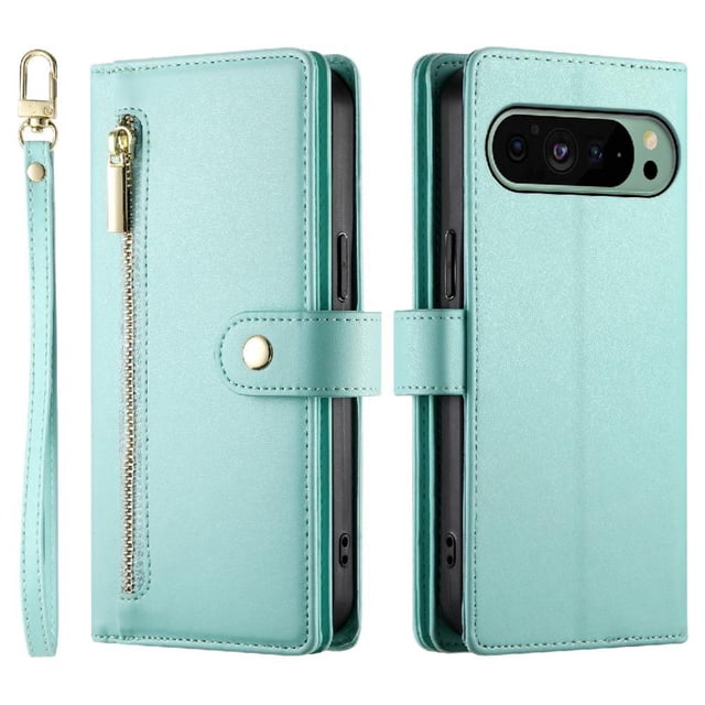GANGXUN flip leather case for Google Pixel 9/9 Pro- Long and short straps,wallet design