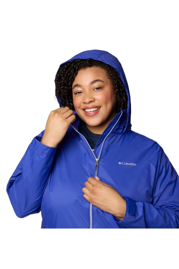 Women's Columbia Switchback IV Packable Rain Jacket Color: Clematis Blue Size: XX LARGE