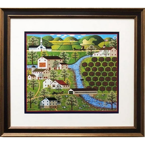Charles Wysocki "Fork River Farm" New FRAMED Art Generic