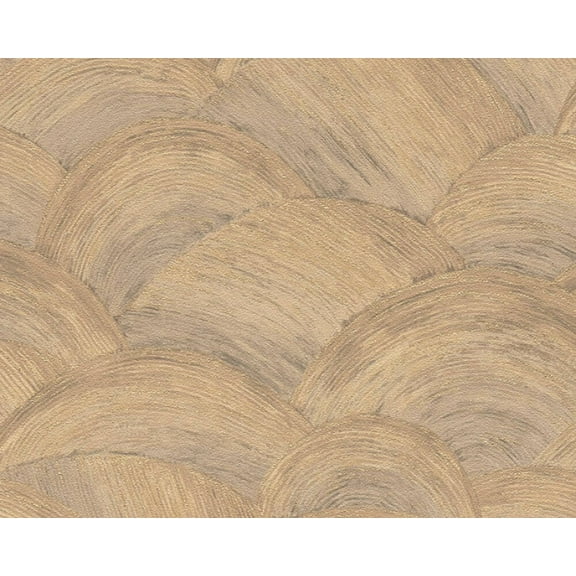Concord Wallcoverings Modern Textured Wallpaper Graphics, Modern, Vinyl Accent Wall, Beige, Brown, Cream, Gold, Metallic, 21 in x 33 Ft (57 sq. ft), 391054