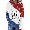 thumbnail image 1 of Mujeres Casual Navidad Impreso Manga Larga Con Cordón Sudadera Con Capucha Tops Blusa Pompotops gfhjh13362, 1 of 6