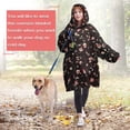 thumbnail image 4 of Wearable Oversized Blanket,Pioneer Flower Floral Print Pattern Wearable Blanket Hoodie for Adults,Cozy Hooded Blankets with Super Pockets,Super Warm Fuzzy Pullover for Women & Men, 4 of 6
