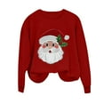 thumbnail image 4 of Ailaofu Chandail de Noël pour Femmes Col Rond Cadeaux de Noël Haut Décontracté Manches Longues, 4 of 6
