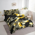 thumbnail image 3 of Manfei Graffiti Splash 7-Piece Twin Bedding Sets for Teens Female Men,Abstract Camouflage Bedding Comforter Set,Black Orange Grey Breathable Sheet Sets,Ultra Soft Home Decor,Reversible, 3 of 8