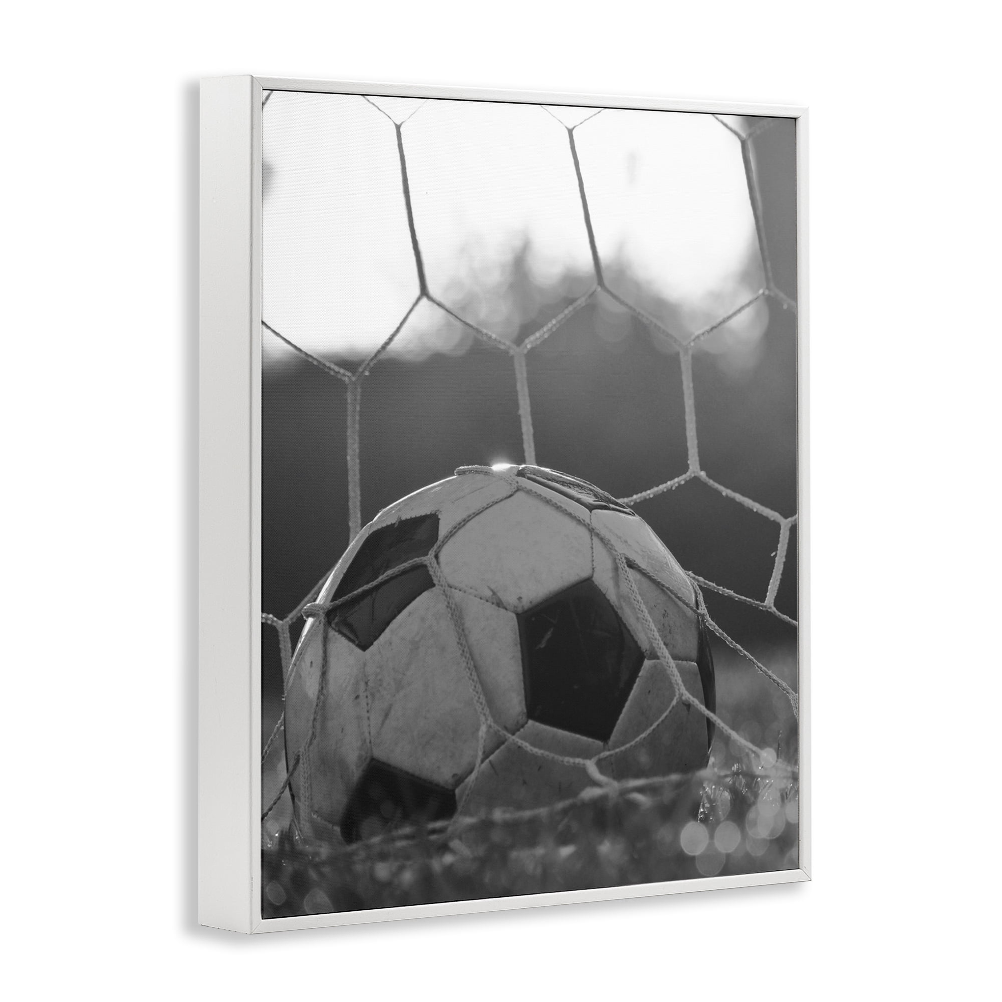 Stupell Industries Soccer Goal Score White Framed Giclee Art, design by Marcus Prime