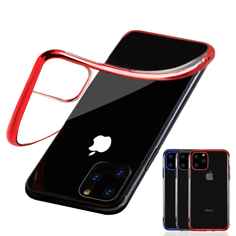 For iPhone 11 Pro Max Transparent Dropproof Mobile Phone Case Soft TPU
