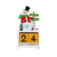 thumbnail image 1 of Snowman Calendario de cuenta regresiva para Navidad, bloques de madera, decoración de mesa para el hogar y la Oficina, 1 of 5
