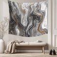 thumbnail image 5 of Black Marble Large Tapestry for Bedroom Wall Hanging Tapestry, Retro Chic Abstract Mottled Texture Art Ceiling Backdrop Tapestries Poster Blanket Wall Decor for Teens Room Living Room Dorm 85" x 90", 5 of 8
