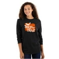 thumbnail image 3 of Happy Halloween Trick or Treat Bats Plus Size Long Sleeve Graphic Tee Shirt Brisco Brands 2X, 3 of 5