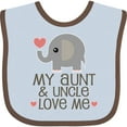 thumbnail image 3 of Inktastic Aunt and Uncle Love Me Nephew Boys or Girls Baby Bib, 3 of 4