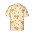 thumbnail image 3 of Fotbe Squirrel And Leaves Hawaiian Shirt for Men Unisex Summer Beach Casual Short Sleeve Cotton Linen Button Down Shirts-X-Large, 3 of 9