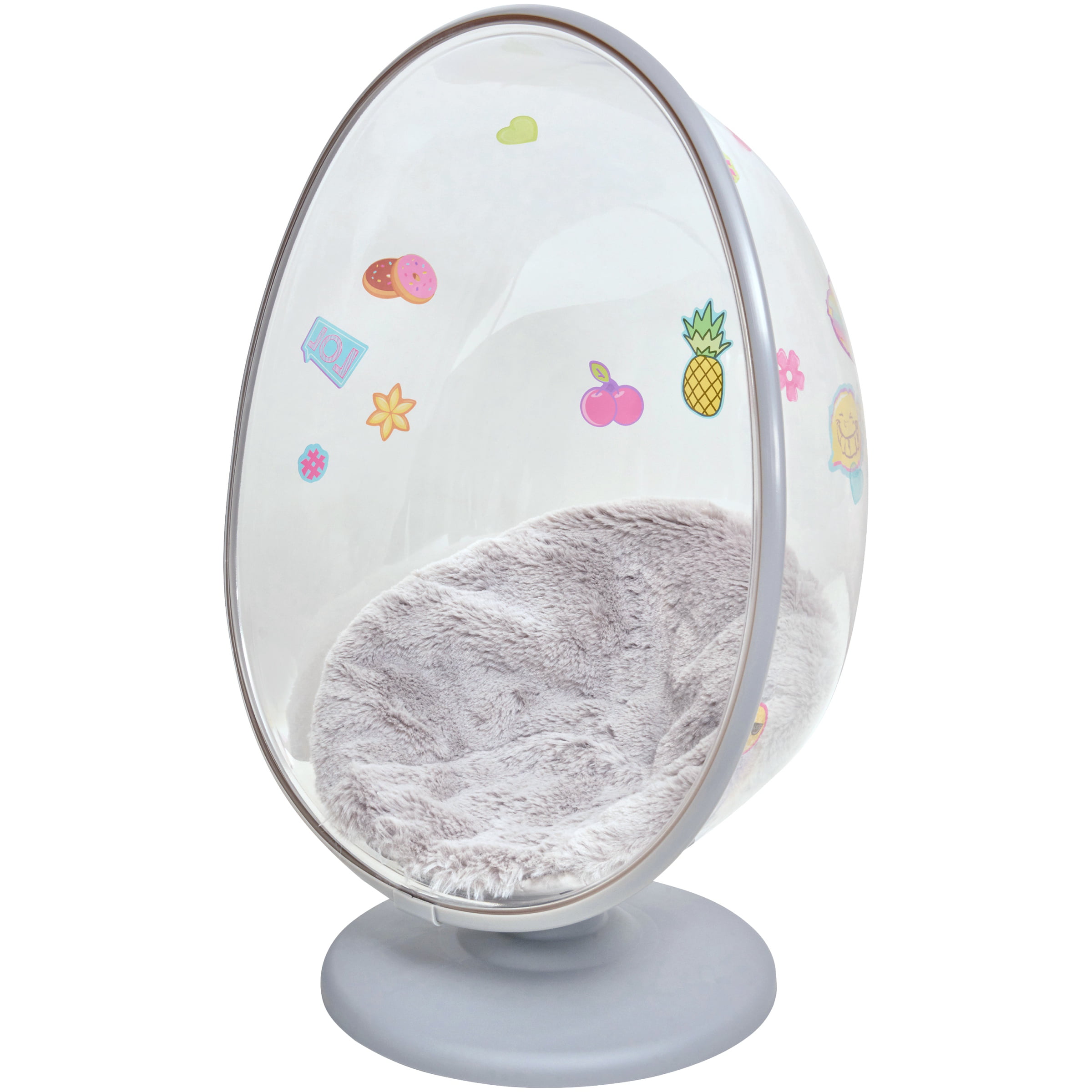 My Life As Egg Chair Translucent Design With Silver Accents Designed For 18 Inch Dolls Walmart Com Walmart Com