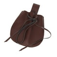 thumbnail image 4 of Runquan Portable Dice Bag Tray Drawstring Belt Pouch for Role Playing brown, 4 of 7