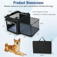thumbnail image 3 of Gymax Folding Soft Dog Crate Foldable Pet Carrying Bag w/ 2 Openings & Window Soft Mat, 3 of 10