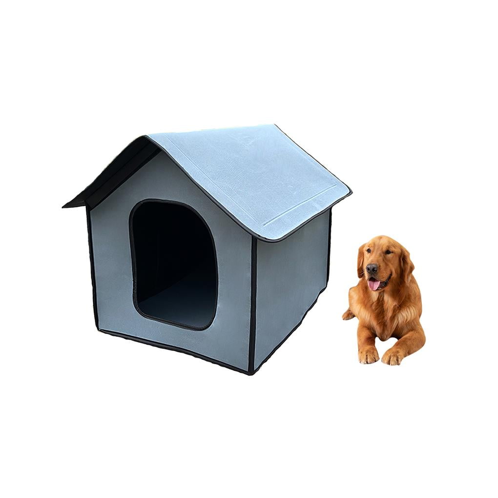 Wweixi Dog House Outdoor Hut Foldable Kennel Fine Workmanship Space Saving Rainproof Handy Assemble Wide Application Pet Supplies