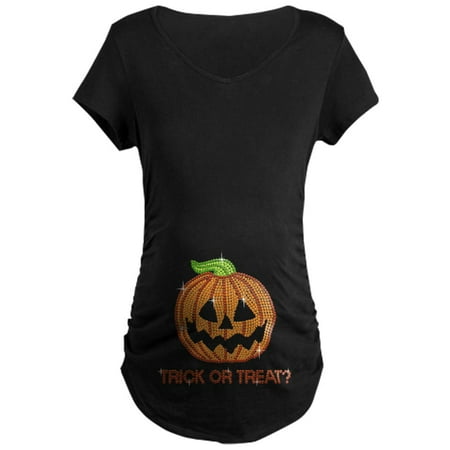 CafePress - Funny Printed Rhinestone Pumpkin Maternity T Shirt - Maternity Dark (Best 16 And Pregnant Episodes)