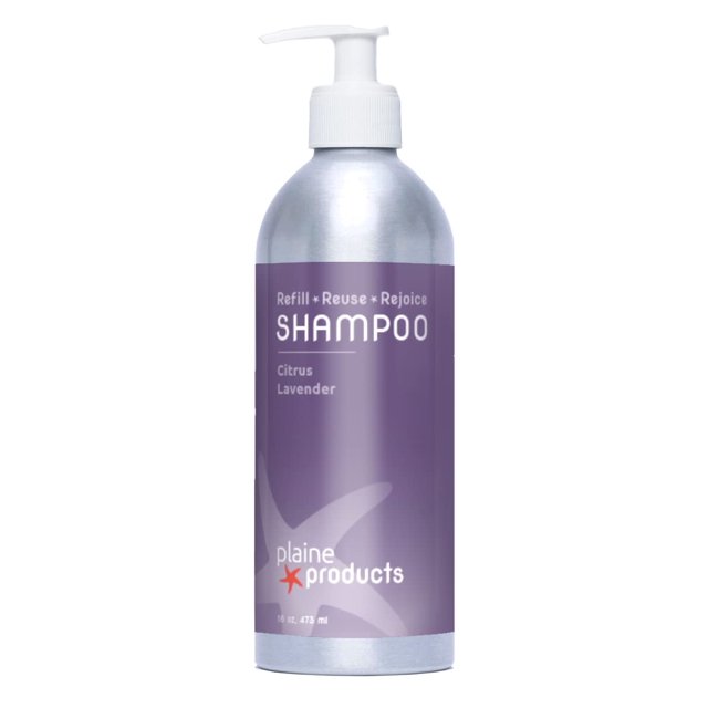Champú ecológico Plaine Products - Lavanda cítrica - Sin sulfato 16oz (botella recargable con bomba)