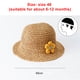 thumbnail image 2 of Hukapapa Sombrero de paja para bebé protector solar de verano sombrilla para bebé playa niños sombrero para el sol de verano lindo sombreroCaqui, 2 of 5