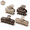 Khaki + Brown-4 pack, variant on Hair Claw Clip, PC Hair Clip with Elastic Spring, Large 3.74" and Small 1.97" Styling Clip for Half Up Hair, Bun, Ponytail, Updo and Everyday Outfits