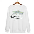 thumbnail image 3 of Floleo Clearance Womens Tops Long Sleeve Shirts Fall Clearance Fashion Womens Casual Letter Printing Loose O-neck Printed Long Sleeve Tops White, 3 of 6