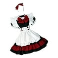 thumbnail image 4 of Disfraz de sirvienta,Disfraz de sirvienta para mujer,vestido de cosplay,Disfraz de sirvienta mariquita de anime japonés para cosplay,Delantal clásico de mucama francesa lolita Maquillaje de, 4 of 8