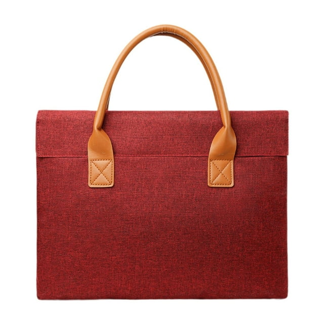 Maletín para hombre y mujer, de negocios, sencillo, para portátil, para viajes, calle, uso diario 38x29x4 cm Rojo
