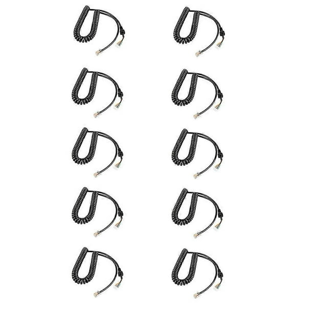 10Pcs for FT-7800 FT-8800 FT-8900 Car Radio MH-42 MH-48 Speaker Mic Cable Cord Wire for Yaesu MH-48A