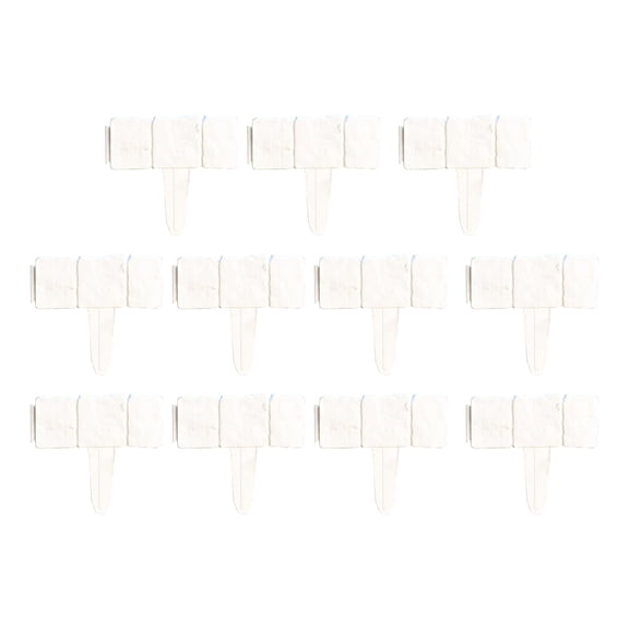 XIBUFE Landscaping Edging Border Rubber Landscape Edging 10 Pc White Flower Bed Border for Outdoor Yard Decor,Bed Boarder Alternative for Garden Paths