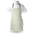thumbnail image 4 of Jungle Leaves Apron, Palm Leaf Silhouettes Pattern Hawaiian and Beachy Island Theme, Unisex Kitchen Bib with Adjustable Neck for Cooking Gardening, Adult Size, Lime Green Olive Green, by Ambesonne, 4 of 4