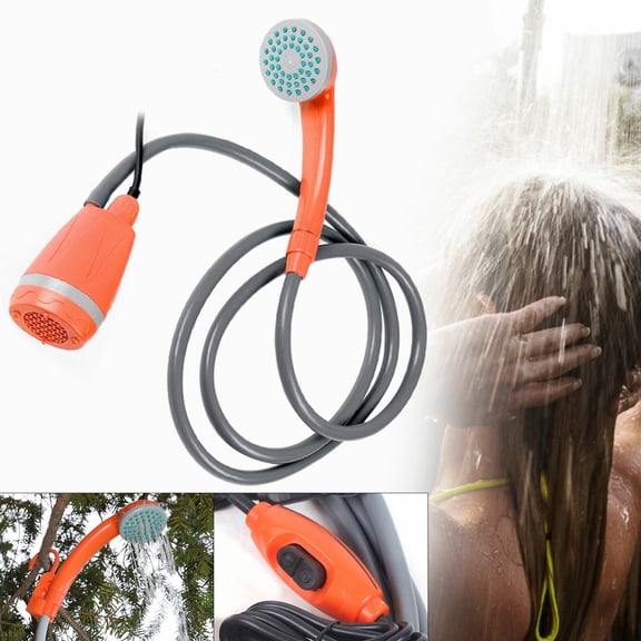 Portable Outdoor Camping Shower Head Water Pump Shower Head 5L/mins