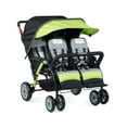 thumbnail image 1 of Foundations Gaggle Compass 4-Seat Quad Stroller, Reclining Seats with UV Canopy, Lime, 1 of 8