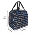 thumbnail image 2 of KLL Function Source Code Print Insulated Lunch Bag Women, Reusable Cute Tote Lunch Box for Adult & Men, Leakproof Cooler Lunch Bags for Work Office Travel Picnic, 2 of 5