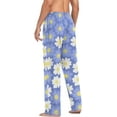 thumbnail image 6 of Floral Daisy Pattern Ghost Pajama Pants, Men's Lounge Pants Light with Drawstring and Pockets, Christmas New Year Birthday Father's Day Gifts, Medium, 6 of 7