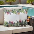 thumbnail image 2 of Outdoor Pillow Cover Palm Tree Leaves Branch Set of 2 Waterproof Throw Pillowcases Flowers Plant Nature Decorative Patio Furniture Pillows for Couch Garden Indoor & Outdoor Use, 2 of 9