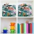 thumbnail image 6 of Coolnut Tropical Palm Flamingo Foldable Canvas Storage Bin, Sturdy Fabric Storage Basket with Handles, Storage Cube Box for Organizing Shelf Nursery Toy Closet 1PCS#317 Home Decor, 6 of 7